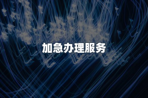 加急办理服务